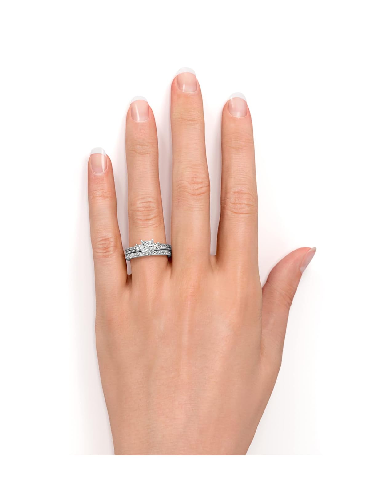 Seiyang Moissanite Engagement Rings for Women - 3cttw D Color VVS1 Princess Cut Bridal Set, 925 Sterling Silver Wedding Promise Rings - Perfect for Proposals, Anniversaries & Special Occasions