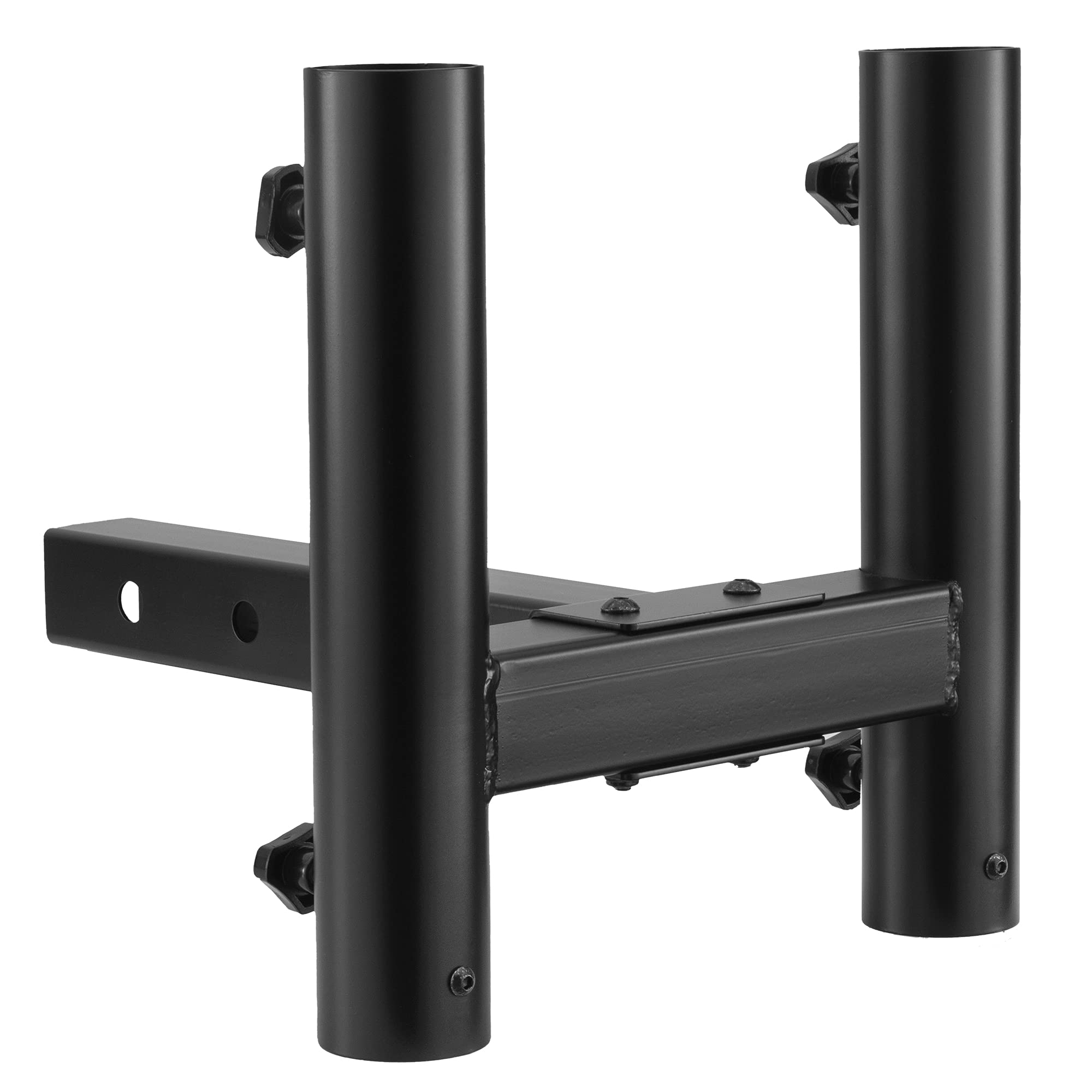 RecPro RV and Trailer Hitch Mount Dual Flag Pole Holder - Universal 2 Inch Receiver Compatible - Includes 12'8