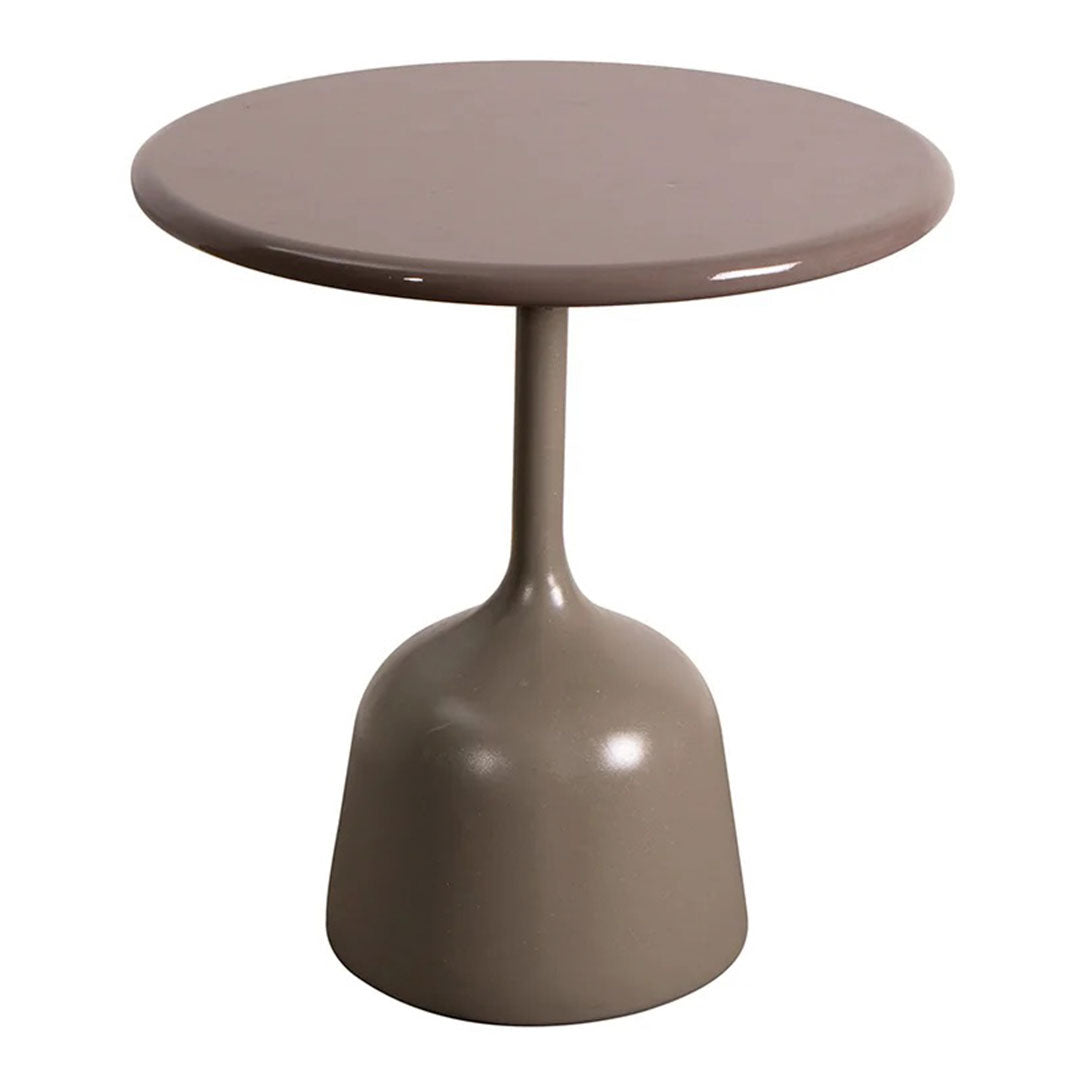 Round Coffee Table with Glossy Finish - Small Modern Accent Table for Living Room, Bedroom, or Office
