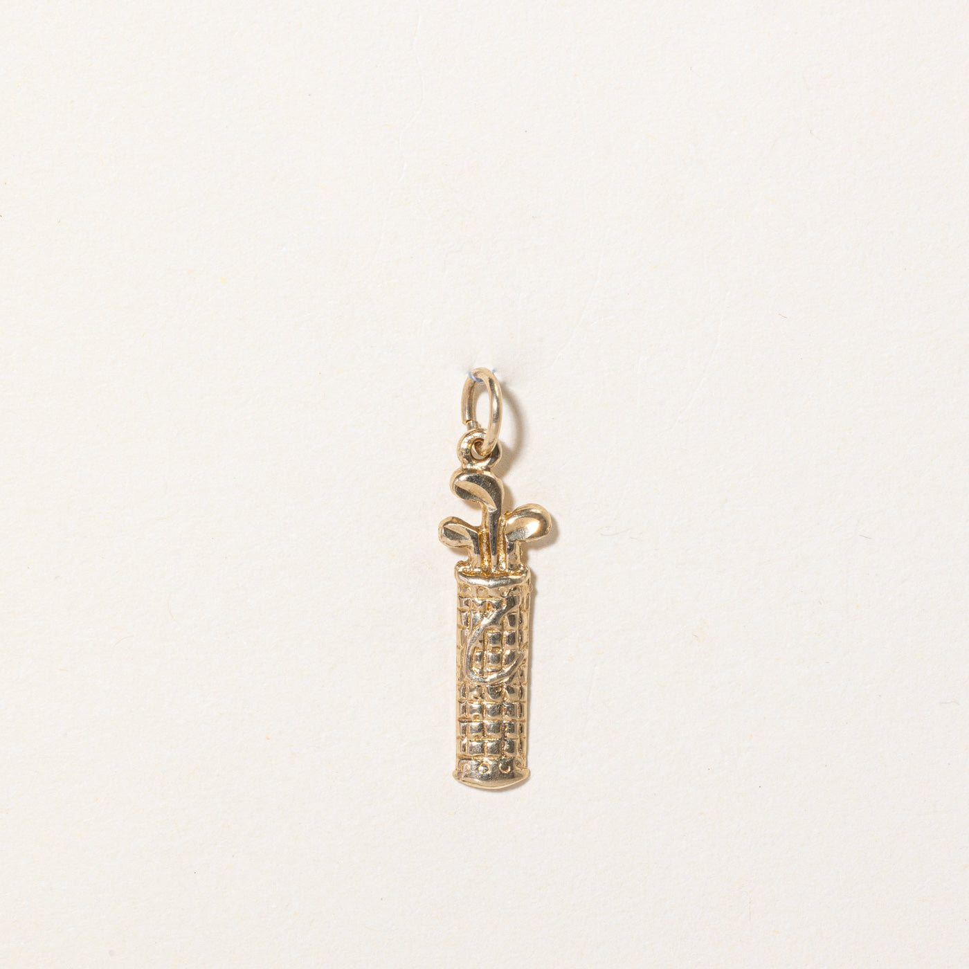 10K Yellow Gold Golf Kit Charm Pendant Necklace for Men & Women - Perfect for Golf Lovers, Sports Gifts & Everyday Wear