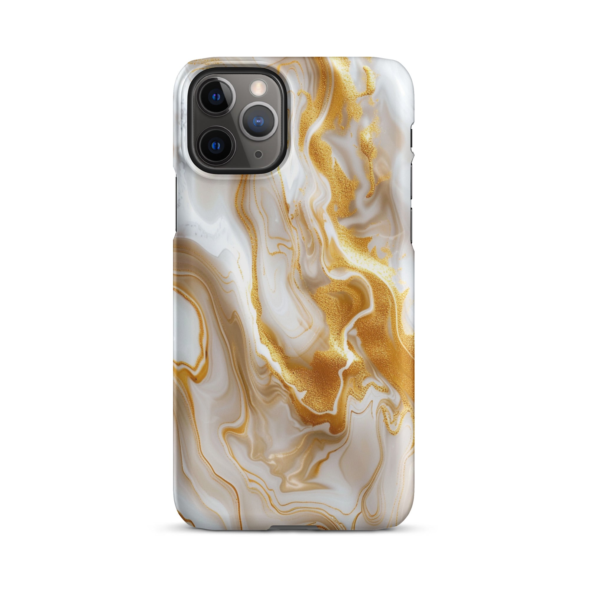 Elegant Gold Marble Snap Case for iPhone 14/13/12/11 Pro Max - Stylish Protective Cover with Secure Fit - Perfect for Daily Use, Work & Travel