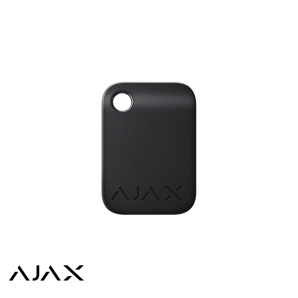 High-Quality Ajax Key Tag in Black - Durable RFID Key Fob for Home, Office & Car Access Control
