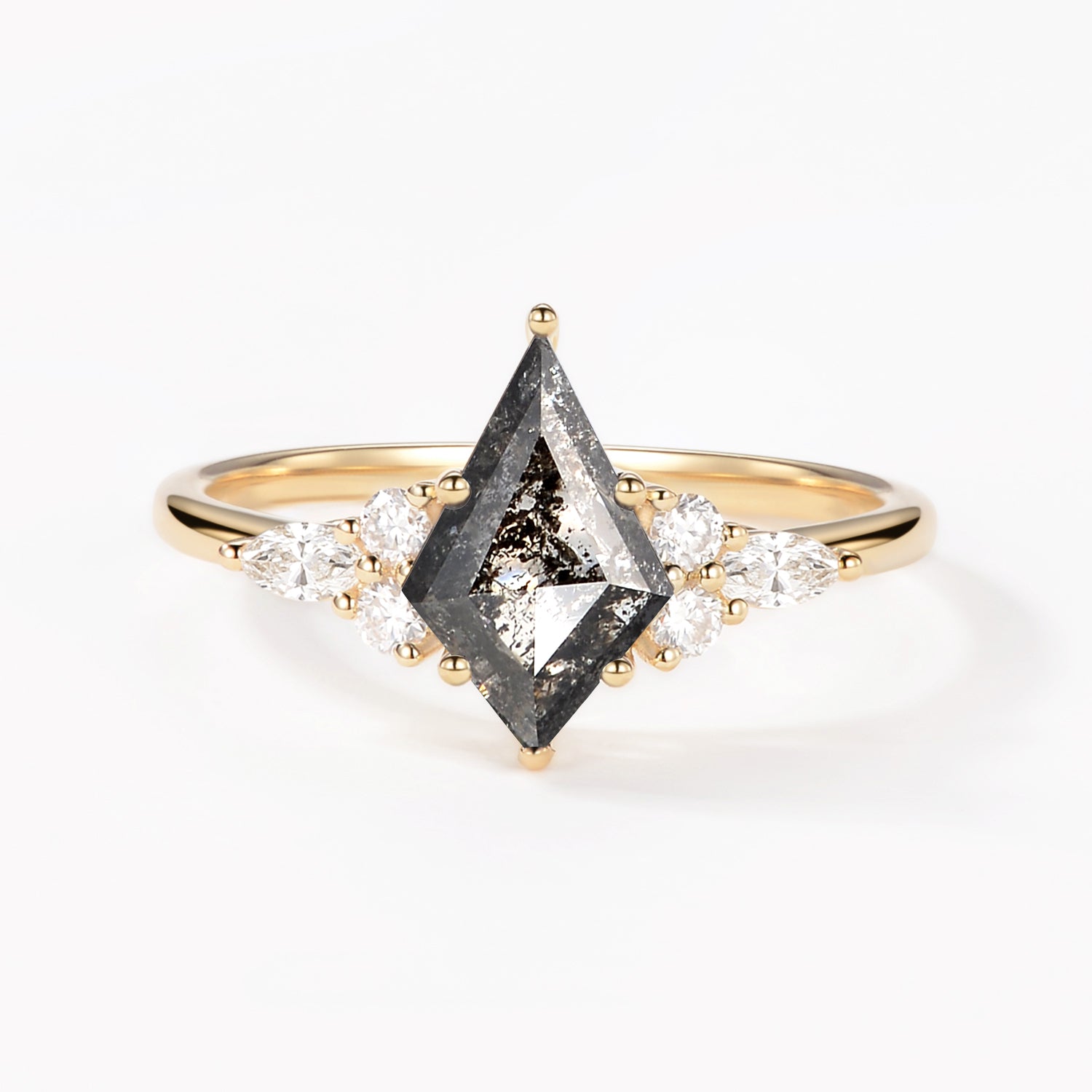 Black Salt and Pepper Diamond Engagement Ring for Women - Unique Vintage Style Wedding Band - Perfect for Proposals, Anniversaries & Special Occasions