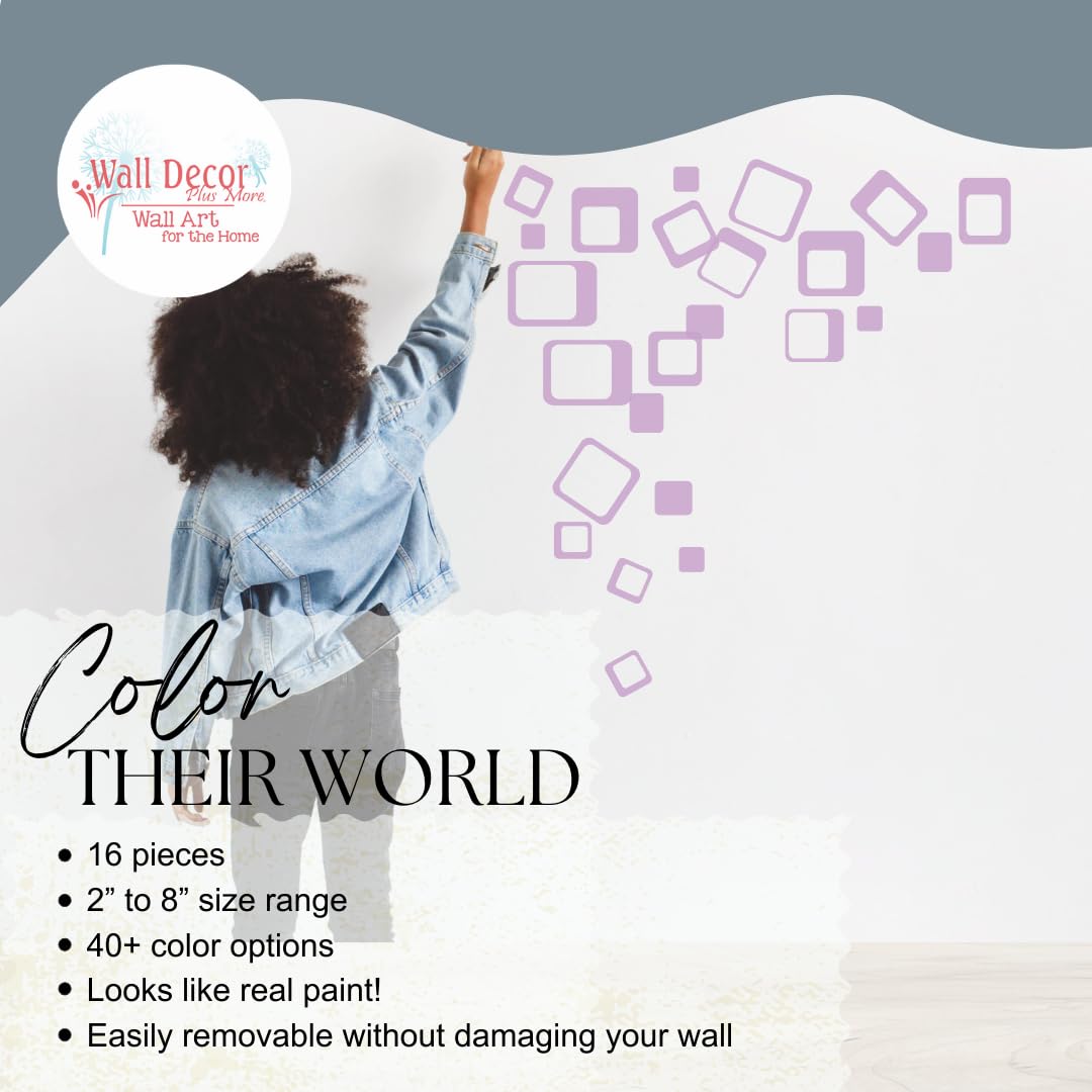 Funky Wall Vinyl Stickers 20pc - Lilac for Room Decor
