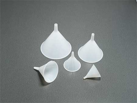 6-Pack Heavy Duty HDPE Utility Funnel Set for Kitchen, Garage, Workshop & DIY Projects - Durable Plastic Funnels for Oil, Liquids, Chemicals