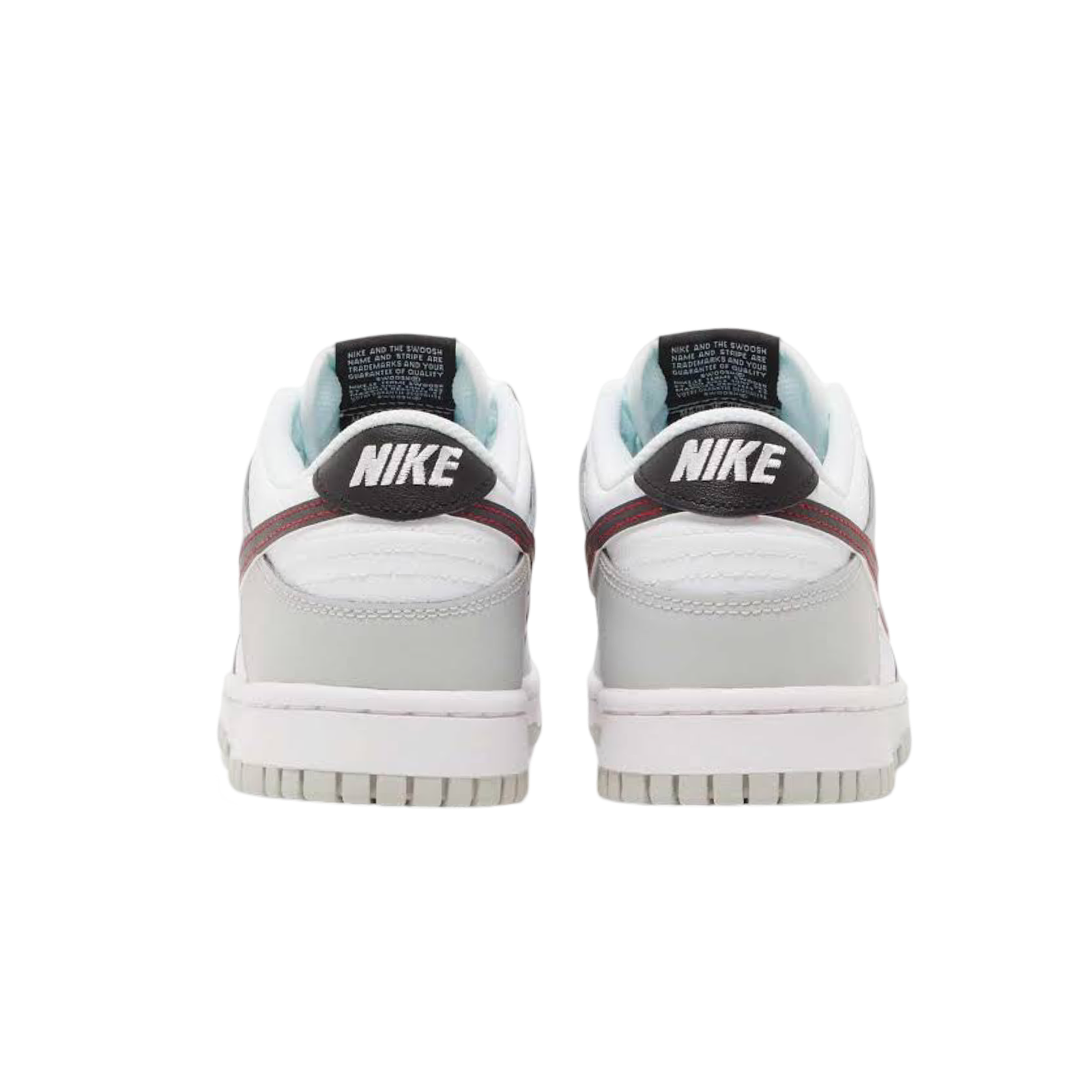 Nike Dunk Low GS Sneakers - White Grey Black Basketball Shoes for Girls - Perfect for Casual Wear, School & Sports