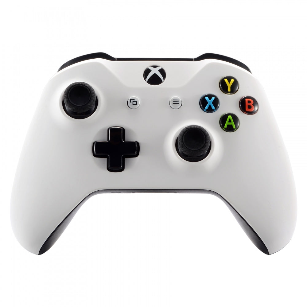 eXtremeRate White Replacement Front Housing Shell Faceplate for Microsoft Xbox One X & One S Controller - Premium Customization Kit for Enhanced Gaming Experience - Perfect for Controller Repair, Modding & Personalization