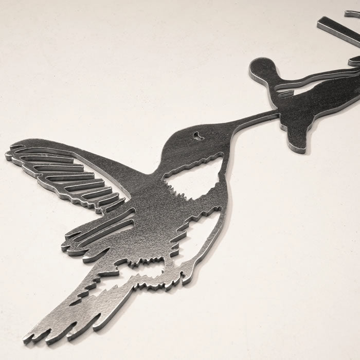 Stunning Metal Hummingbird Garden Decor - Handcrafted Outdoor Ornament for Patio, Yard & Home Decor | Perfect Gift for Bird Lovers
