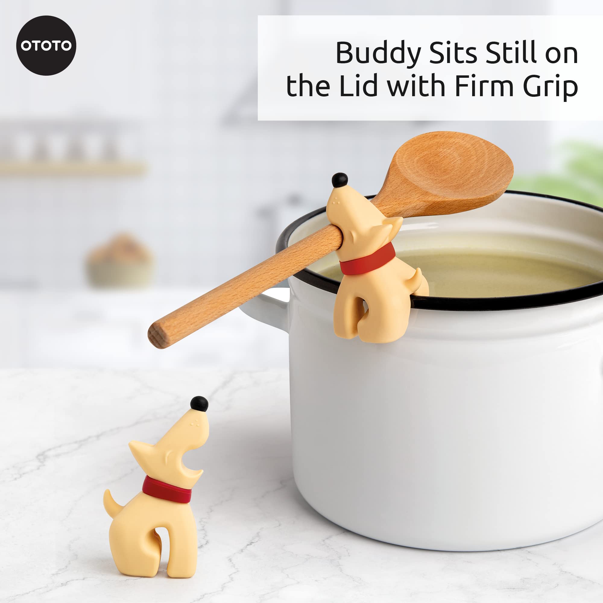 OTOTO Funny Spoon Holder - Silicone Spoon Rest for Stove Top - Non-Slip Kitchen Gadget, Unique Cooking Gift for Chefs & Home Cooks - Perfect for Cooking, Baking & Serving Dishes