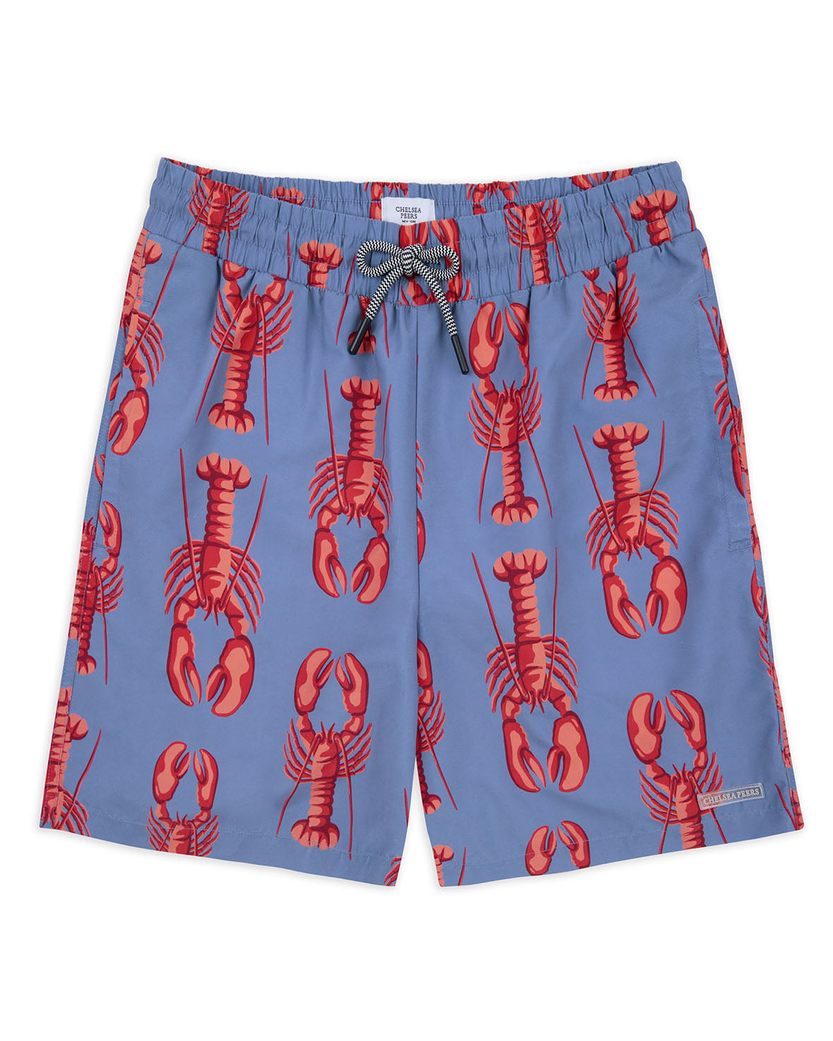 Men's Lobster Print Swim Shorts - Quick Dry Beach Board Shorts for Swimming, Surfing & Summer Vacations