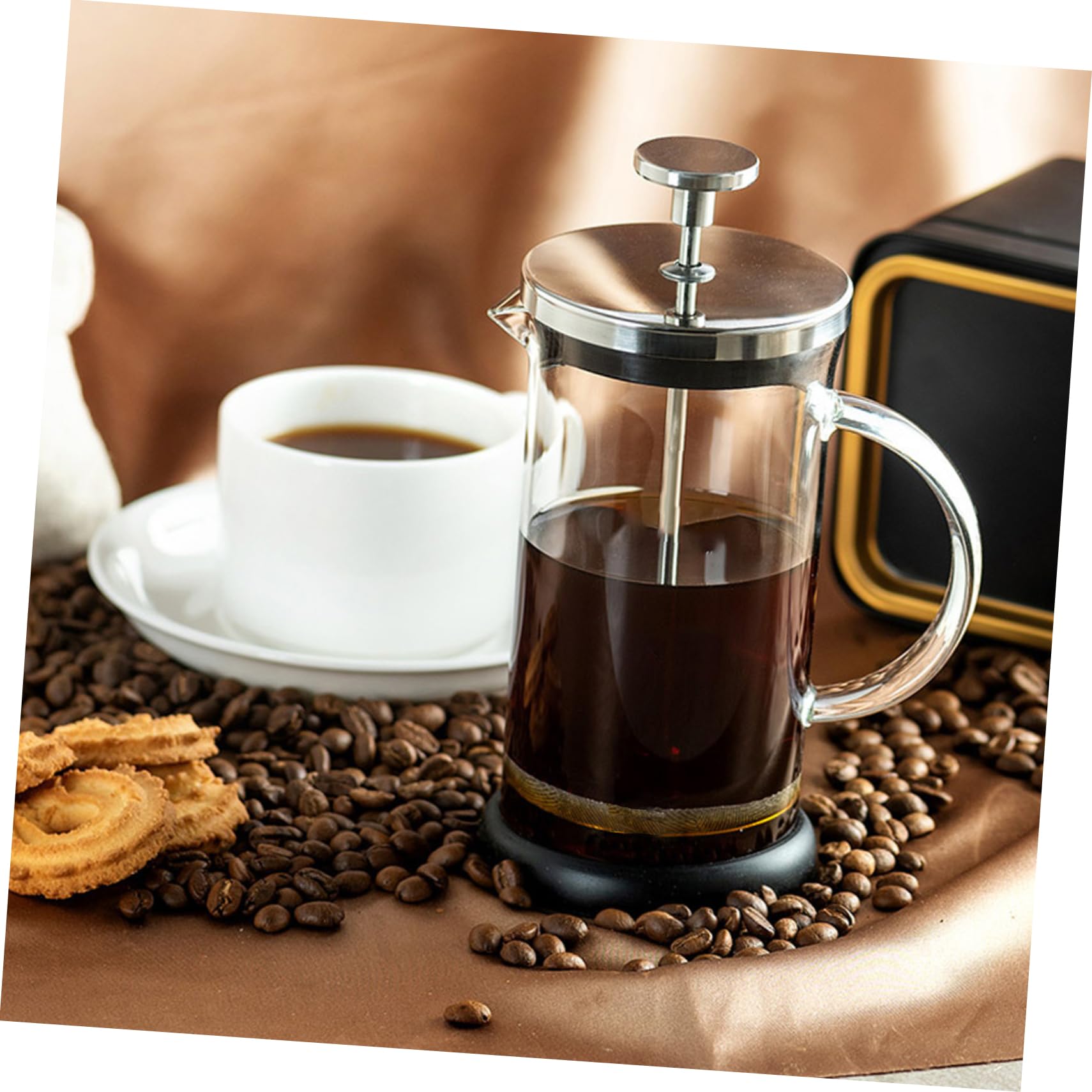 Stainless Steel Ergonomic Coffee Milk Maker with Foaming Kettle - Perfect for Home Baristas & Cafe-Style Lattes