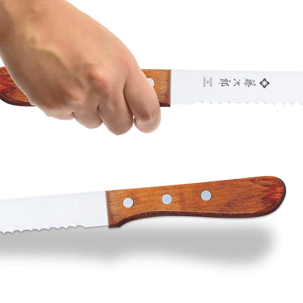 Tojiro F-737 235mm High-Carbon Stainless Steel Bread Knife - Sharp Bread Slicer for Perfect Loaf Cutting - Ideal for Bakers, Home Chefs & Bread Lovers