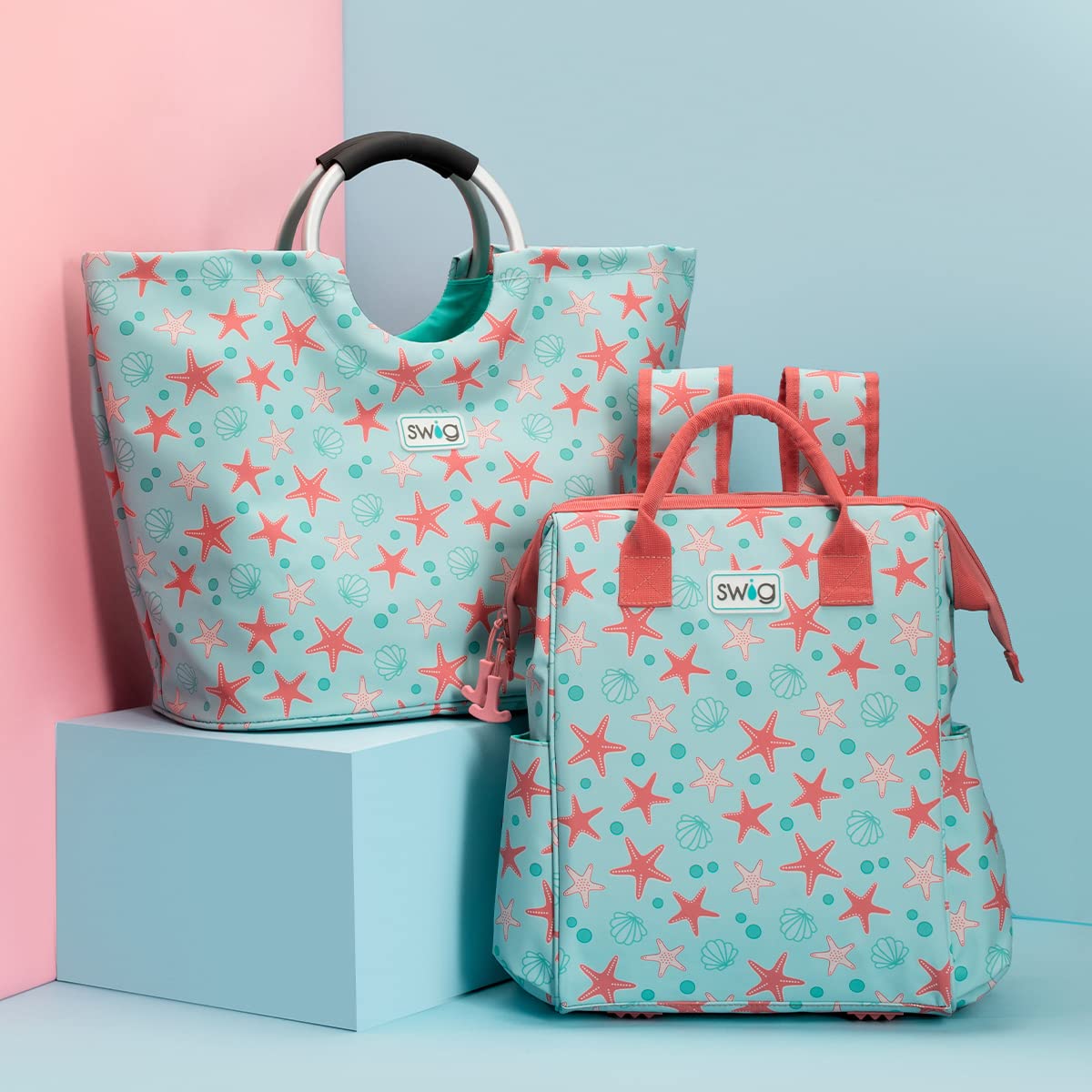 Swig Life Loopi Tote Bag - Large Lightweight Waterproof Beach Bag, Grocery Shopping Tote, Gym & Travel Utility Bag for Women & Men | Perfect for Beach Day, Poolside, Errands & Work Commute