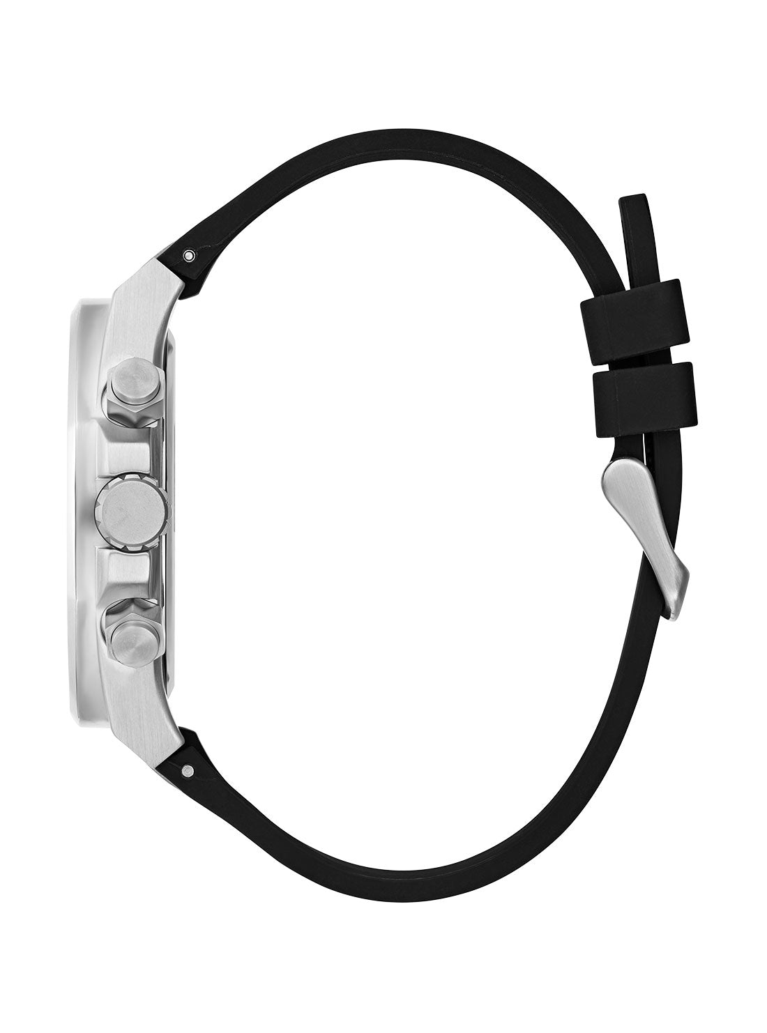 Stylish Black & Silver Empire Silicone Watch for Men - Durable Unisex Sports Wristwatch - Perfect for Running, Gym Workouts & Outdoor Activities