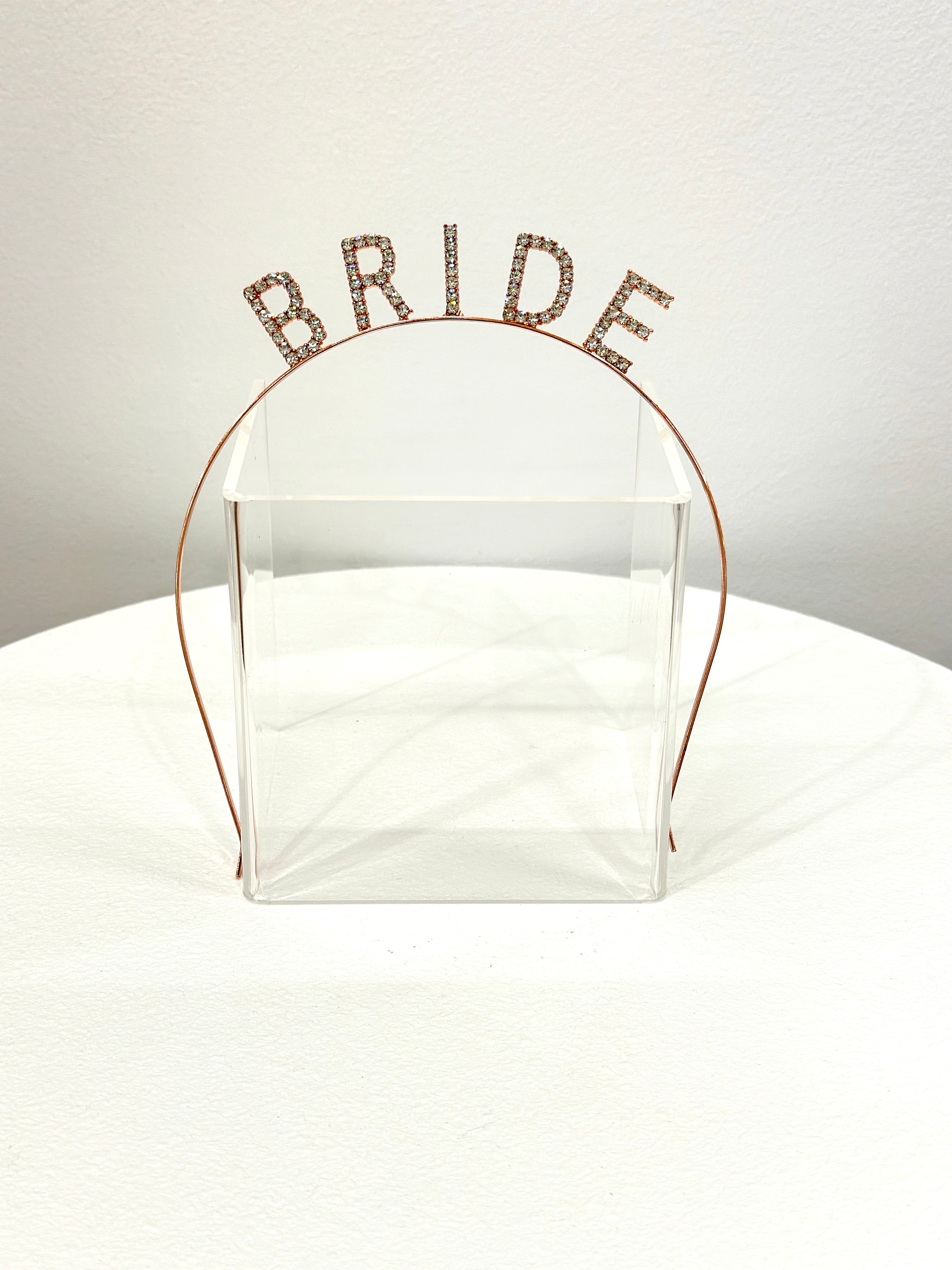 Elegant Rhinestone Bridal Headband in Rose Gold - Perfect for Weddings, Prom, and Formal Events