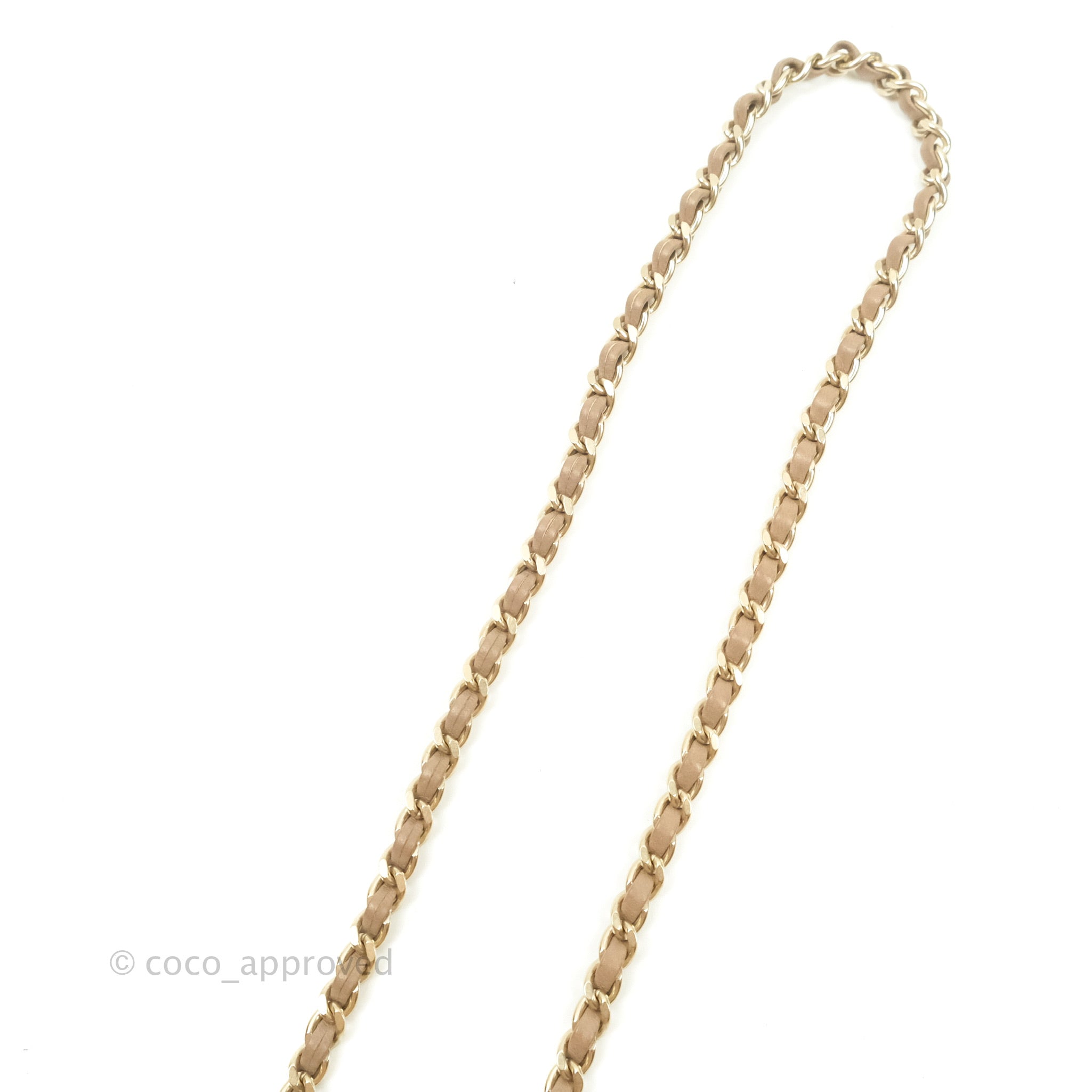 Chanel CC Turn Lock Ash Brown Lambskin Matte Gold Tone Chain Choker Necklace - Luxury Fashion Accessory for Women, Perfect for Evening Parties and Special Occasions