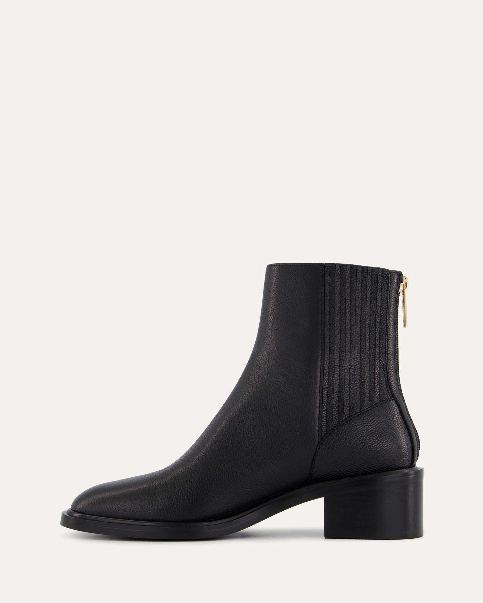 Mason Flat Ankle Boots for Women - Black Leather Chelsea Boots with Side Zipper | Comfortable Casual & Work Shoes for Office, Travel and Everyday Wear
