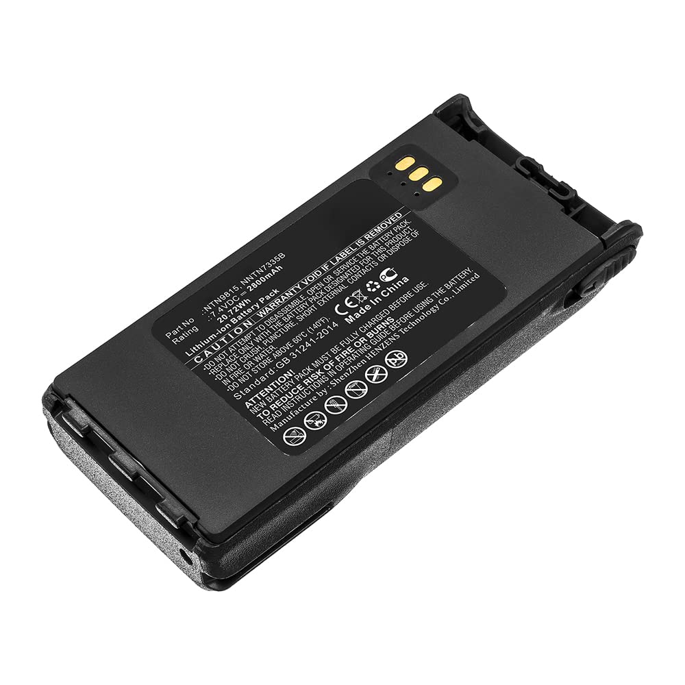 Synergy Digital 2-Way Radio Battery - 2800mAh Li-ion 7.4V High Capacity Replacement for Motorola XTS 2500 | Long-Lasting Power for Emergency Communication, Security & Outdoor Activities