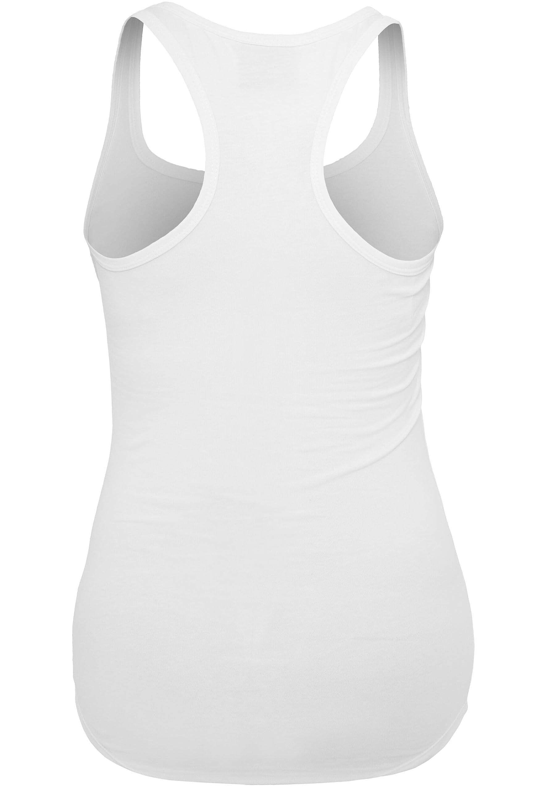 Urban Classic Women's Jersey Tank Top - Soft Cotton Loose Fit Sleeveless Shirt, White, Size L | Casual Summer Wear, Gym, Beach, Lounge