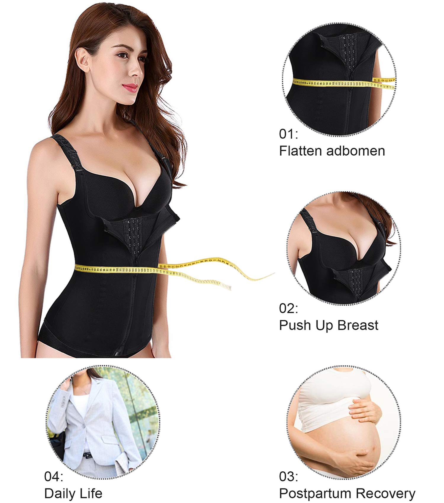 URSEXYLY Postpartum Maternity Support Belt - Waist Trainer & Shapewear for Recovery - Black | Perfect for Pregnancy, Postpartum & C-Section Recovery