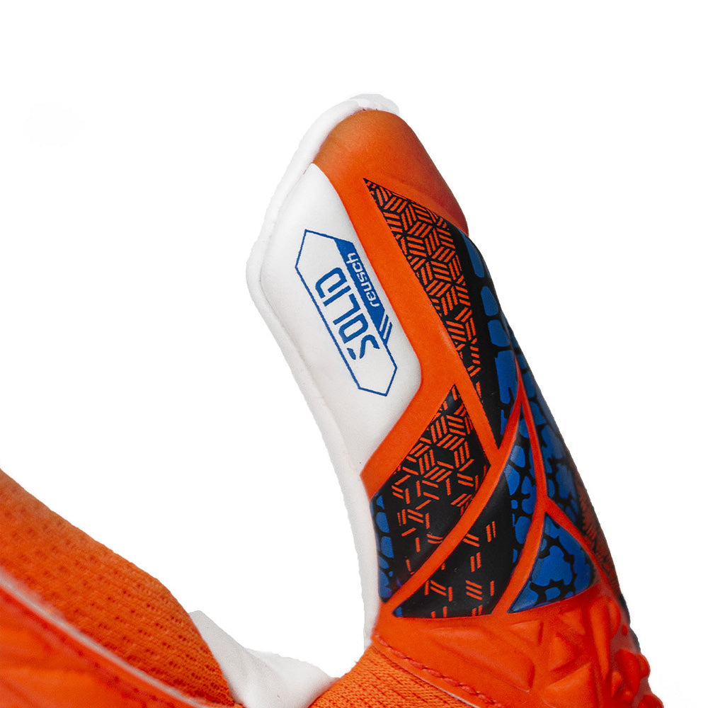 Reusch Attrakt Grip Goalkeeper Gloves - Orange/Blue - Professional Soccer Goalie Gloves for Training & Matches - Perfect for Youth & Adult Goalkeepers