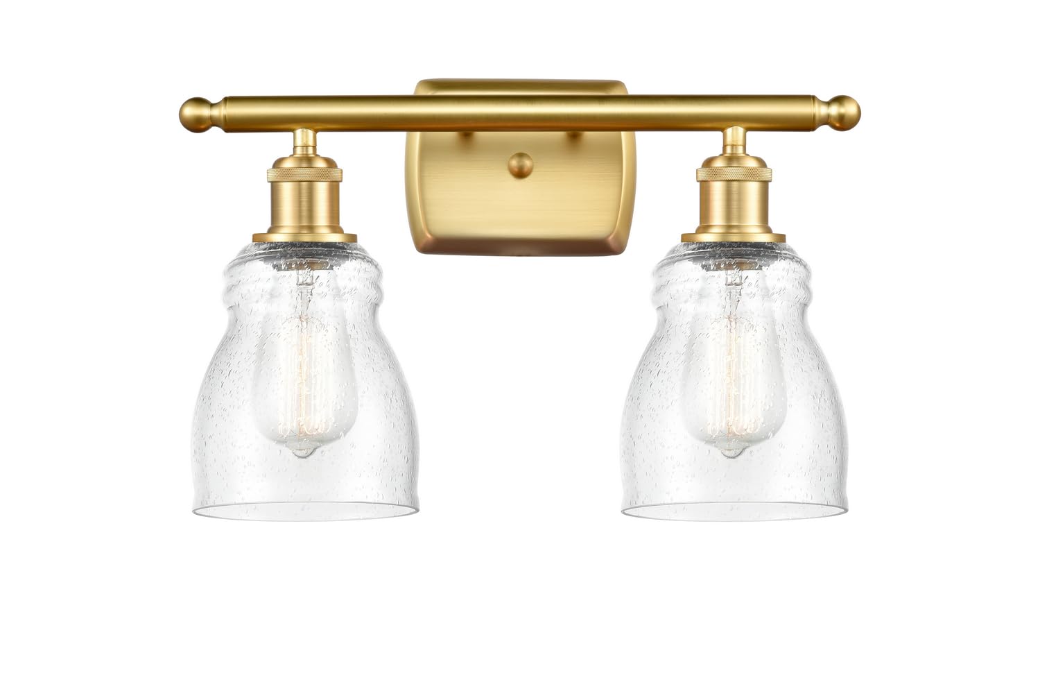 Ellery 2-Light LED Bathroom Vanity Light Fixture - 516-2W-SG-G394 - Modern Sconce for Bathroom Mirror Lighting, Perfect for Home Renovation & Spa-Style Decor