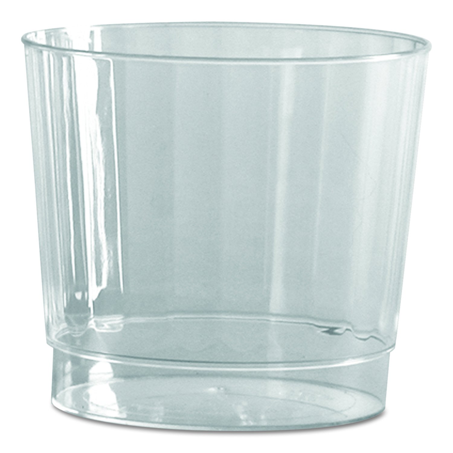 WNA CCR9240 Classic Crystal Clear Plastic Rocks Tumblers - 9 Oz Fluted Squat Cups - Pack of 20 (Case of 12 Packs) - Perfect for Parties, Bars, Restaurants, and Home Entertaining