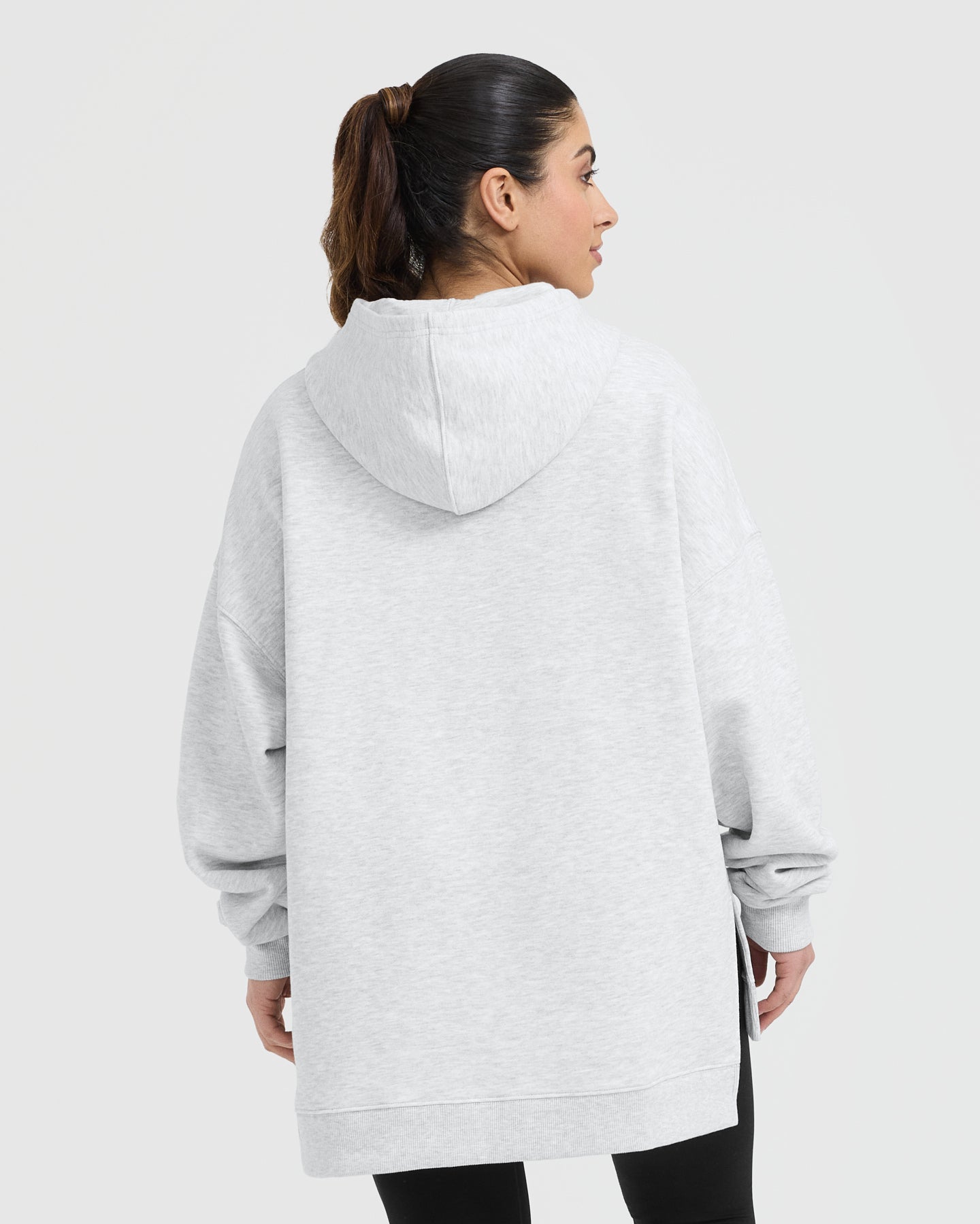 All Day Longline Hoodie for Women & Men - Light Grey Marl | Comfortable & Stylish Pullover for Casual Wear, Gym, and Outdoor Activities