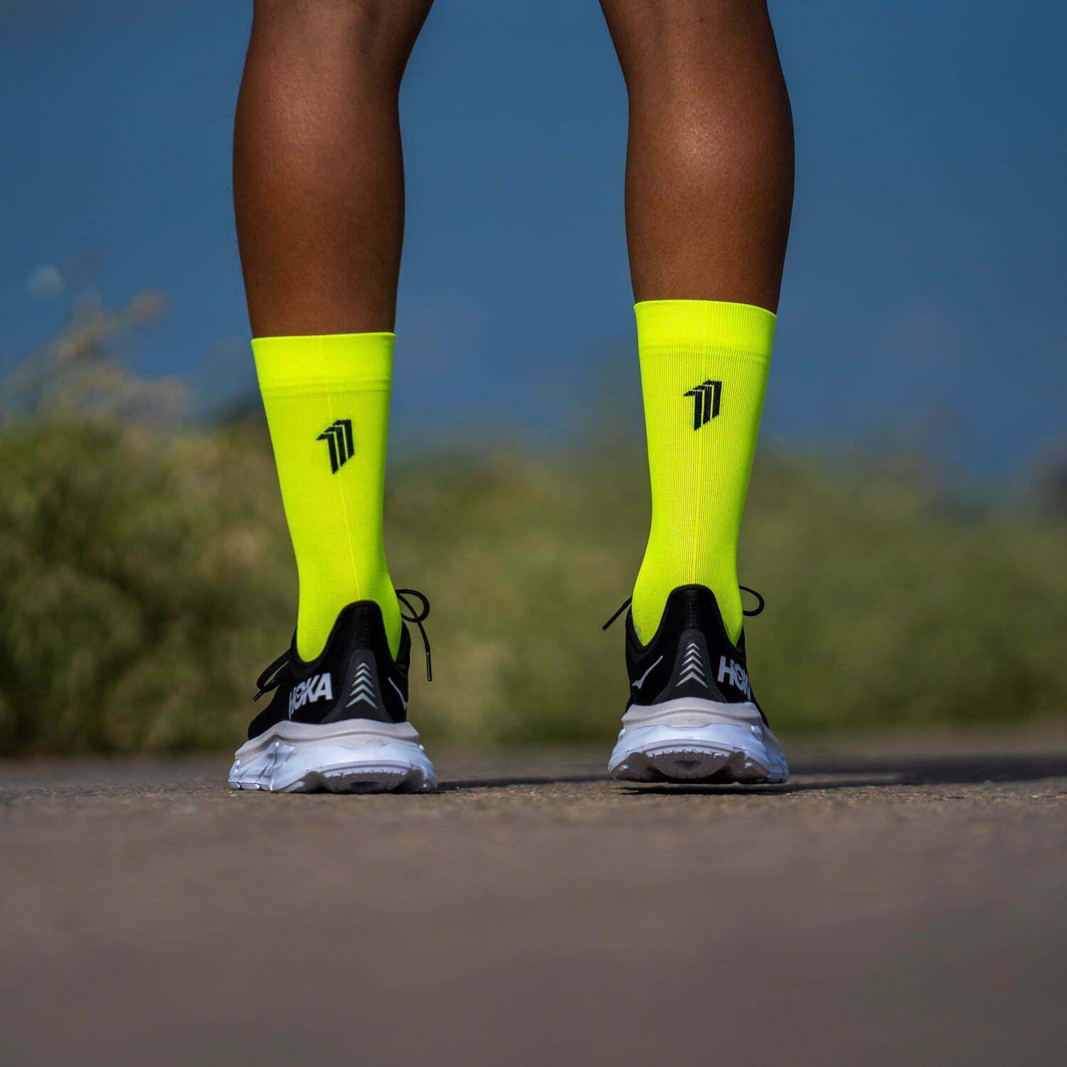 Sporcks Seven Mile Running Socks - Breathable Cushioned Athletic Socks for Men & Women - Perfect for Marathon, Jogging, and Long Distance Running