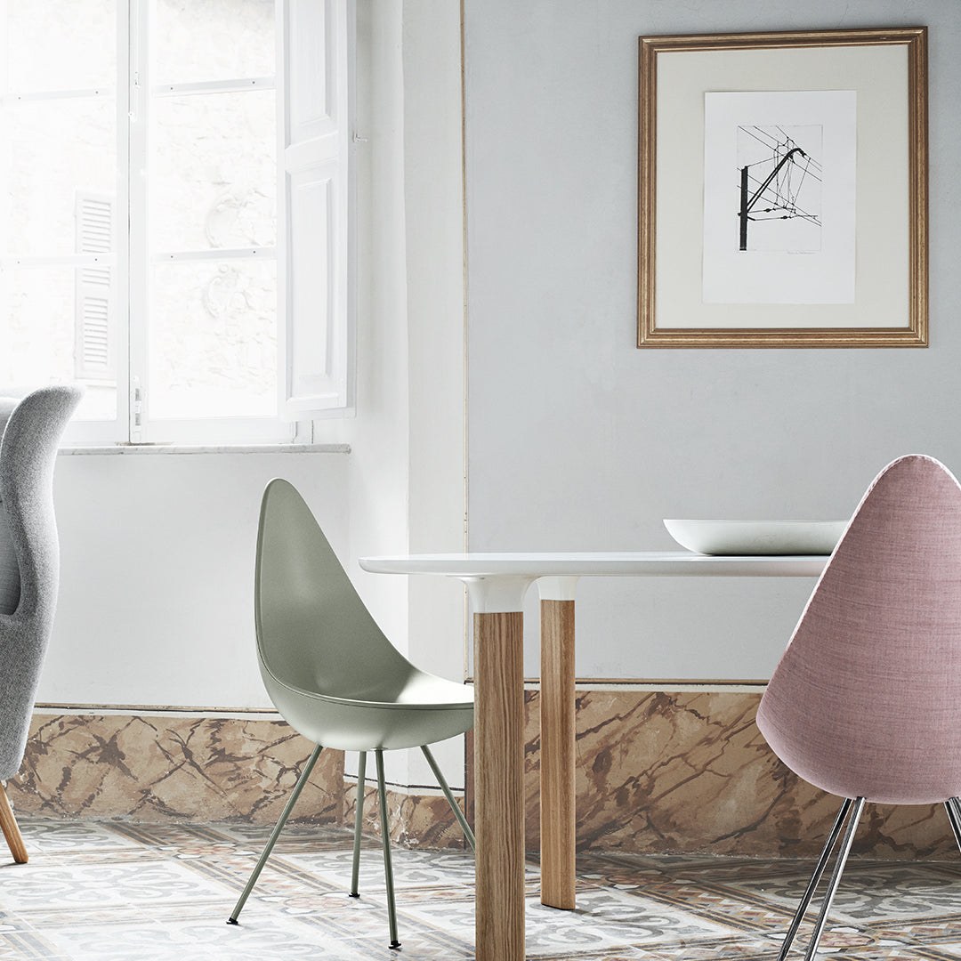 Drop Chair Plastic - Modern Lightweight Indoor/Outdoor Stackable Chair for Home, Office, and Patio Use