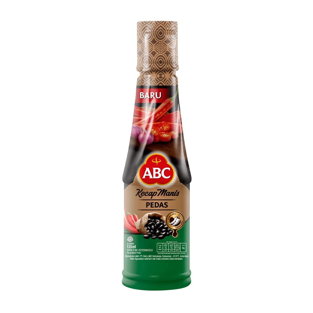 ABC Hot Soy Sauce - Spicy Indonesian Kecap Pedas, 135ml (Pack of 1) - Perfect for Stir-Fry, Marinades & Dipping Sauces