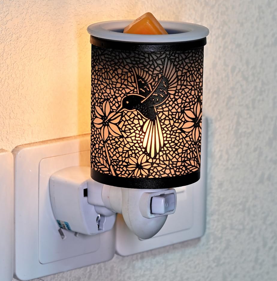 ASAWASA Electric Wax Warmer with Silicone Liner - Plug-in Wax Melter for Aromatherapy, Hummingbird Design, Home Spa Decor - Perfect for Bedroom, Kitchen, Office & Relaxation Gifts