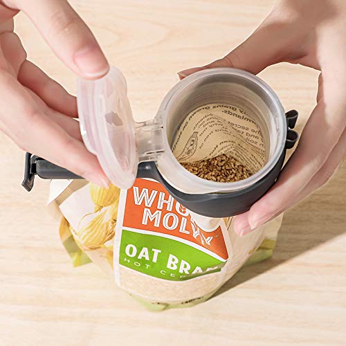 Mayata 4-Piece Set of Multifunctional Snack Sealing Clips - Food Storage Bag Clips for Tea, Nuts, Chips & Dry Goods - Moisture-Proof Plastic Bag Sealer for Kitchen & Pantry Organization - Perfect for Home, Office & Travel Use