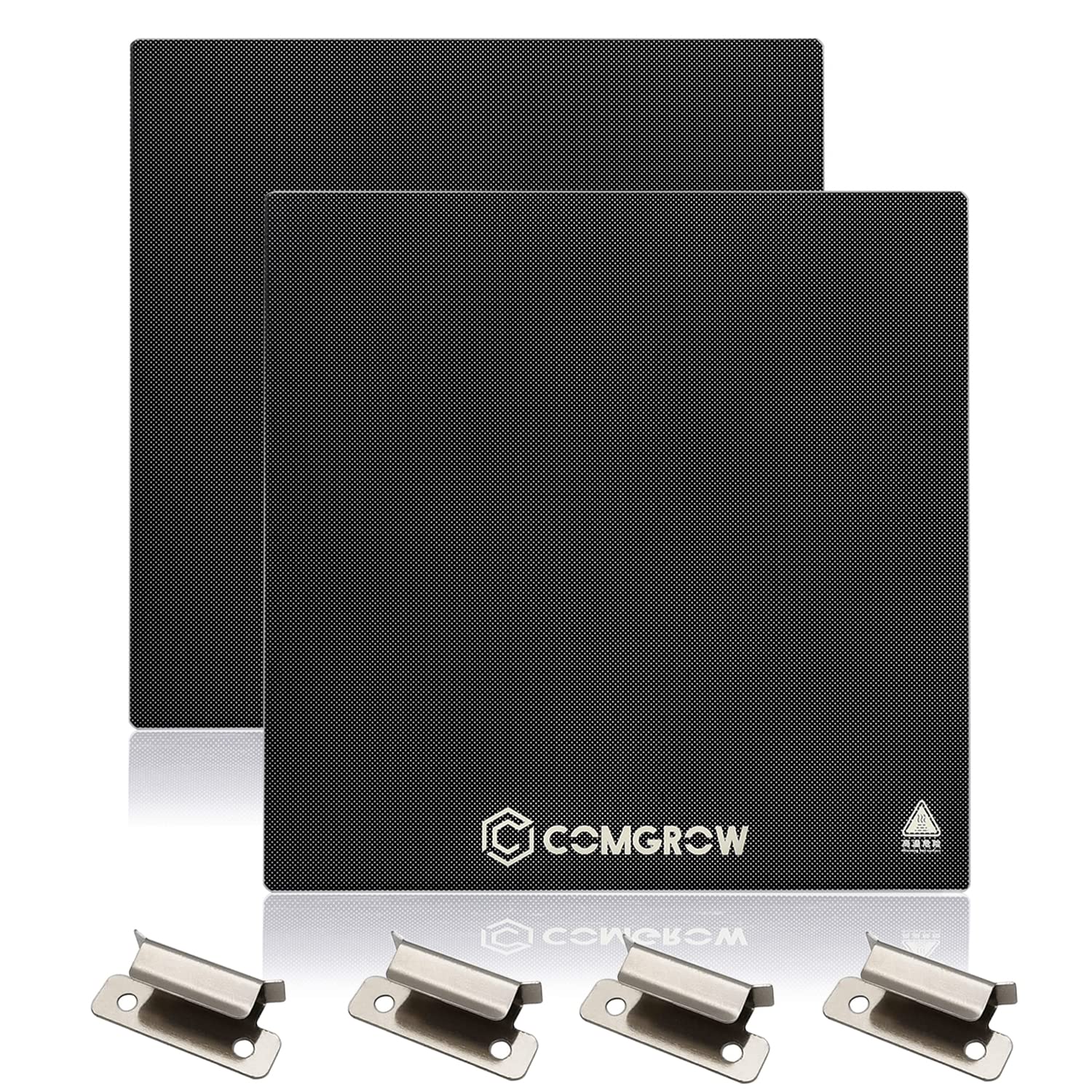Comgrow Creality Ender 3 3D Printer Kit with 2 Upgraded Tempered Glass Plates (235x235mm) & Bed Clips - High Precision DIY Printing for Home, School & Hobby Projects