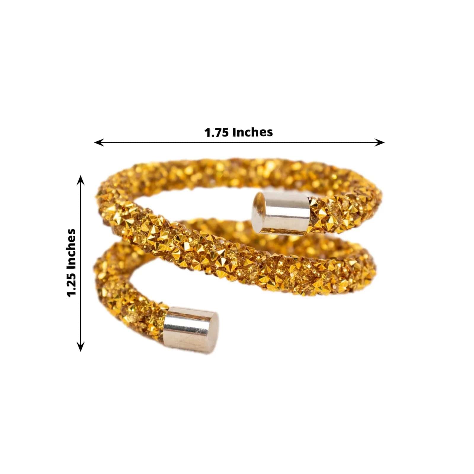 4-Pack Elegant Swirl Design Rhinestone Napkin Rings for Wedding, Party, and Holiday Table Decor - Perfect for Formal Dining and Special Occasions