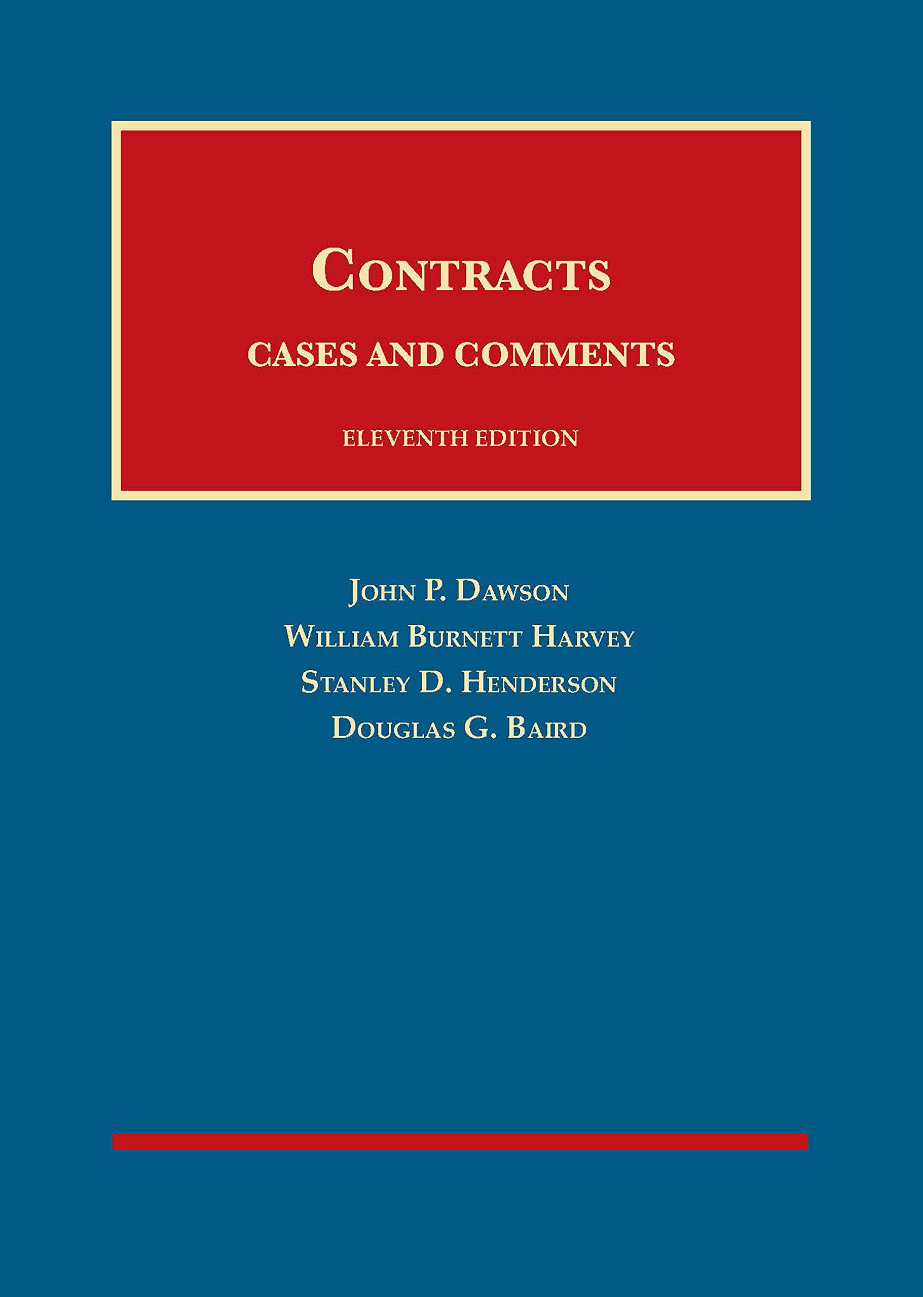 Contracts, Cases and Comments - University Casebook Series | Legal Studies Textbook for Law Students | Perfect for Classroom Use & Exam Preparation