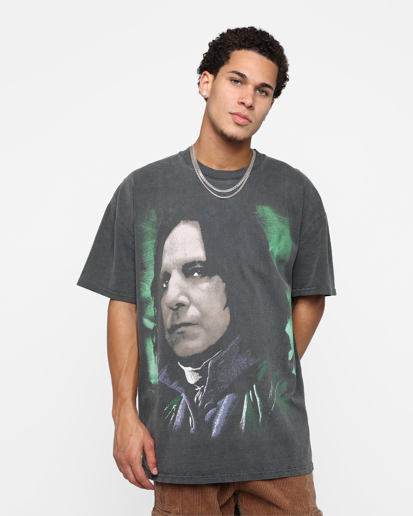 Harry Potter Snape Heavyweight Vintage T-Shirt - Black Wash | Officially Licensed | Unisex Adult Tee for Casual Wear & Cosplay