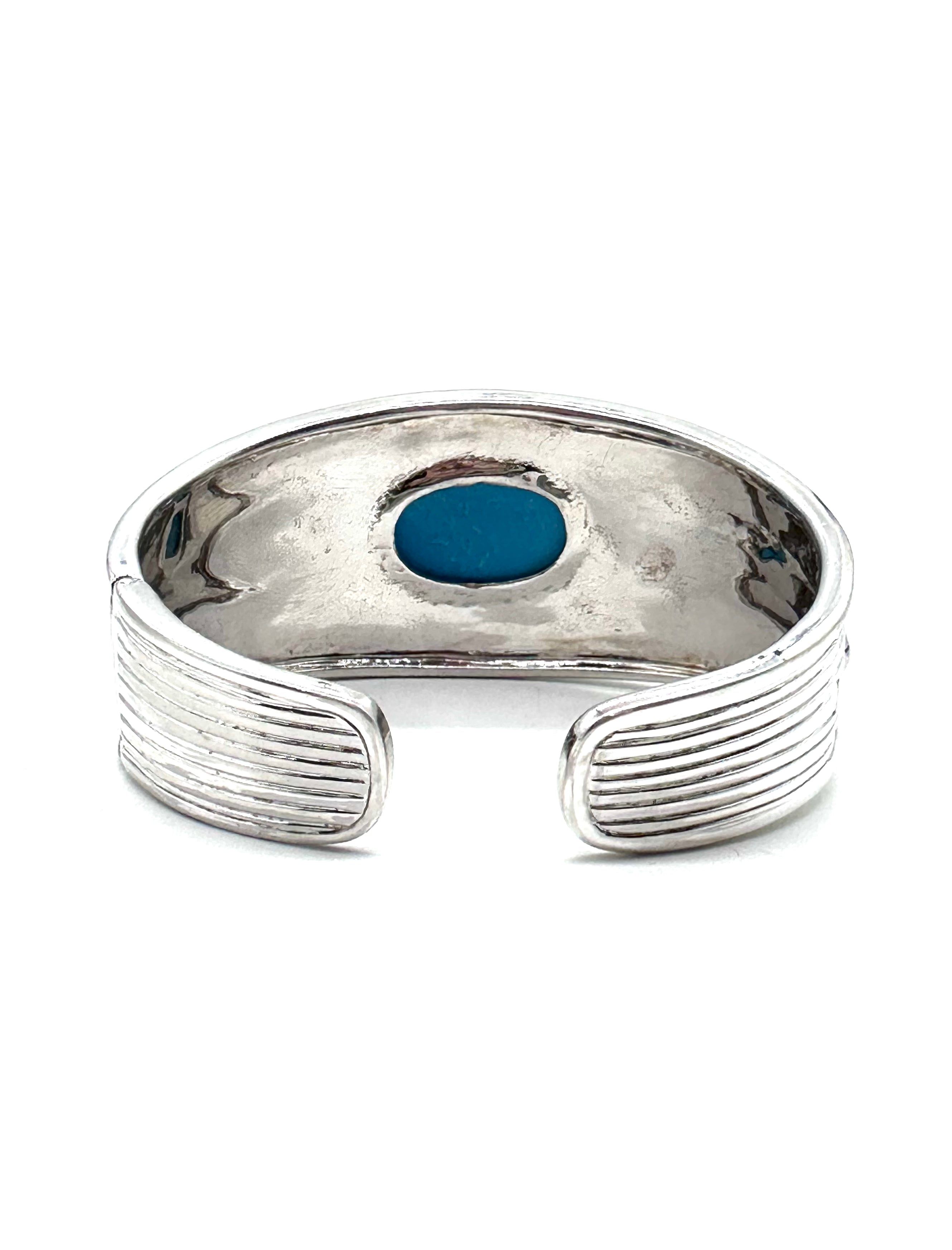 Turquoise Sterling Silver Cuff Bracelet for Women - Handmade Boho Jewelry, Adjustable Bangle for Casual & Formal Wear - Perfect Gift for Birthday, Anniversary & Special Occasions