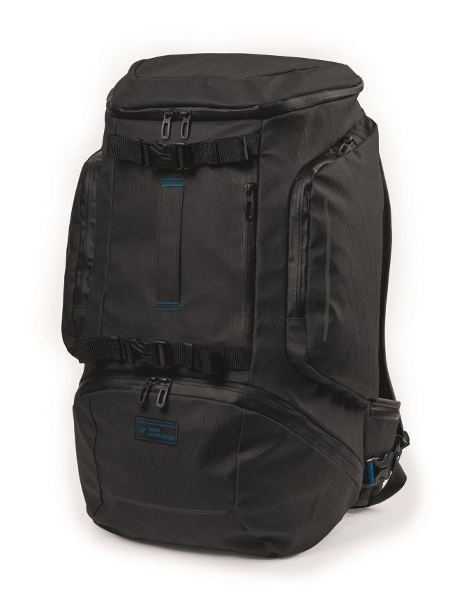 BMW Motorcycles Black Collection Large Backpack - Durable Waterproof Motorcycle Backpack for Commuting, Travel & Outdoor Adventures