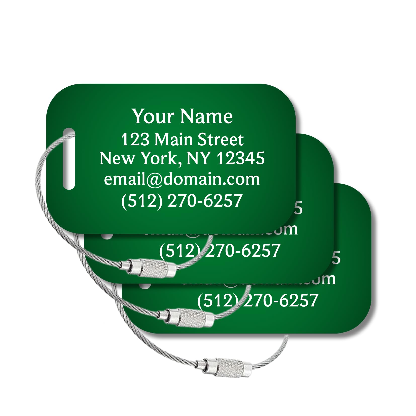 3 Pack Personalized Luggage Tags for Suitcases - 3.2