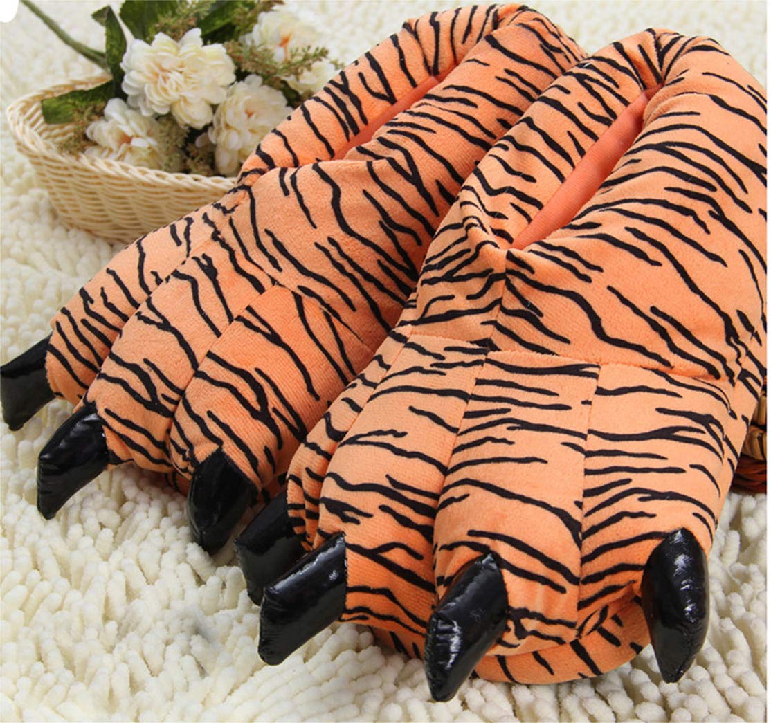 Warm Plush Animal Paw Slippers for Adults - Cozy Dinosaur Claw House Shoes for Indoor Comfort | Perfect Gift for Christmas & Winter Home Relaxation