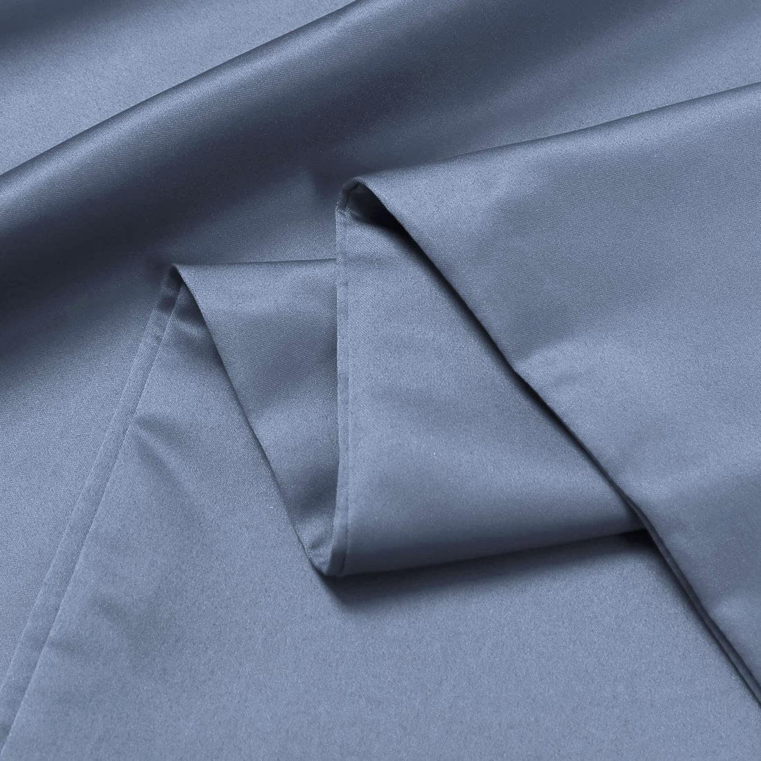 Luxury Cooling Silky Satin Body Pillow Cover 20x72 Inch - Slate Gray Anti-Wrinkle Pillowcase for Hair & Skin Care - Perfect for Sleeping, Travel, and Home Comfort