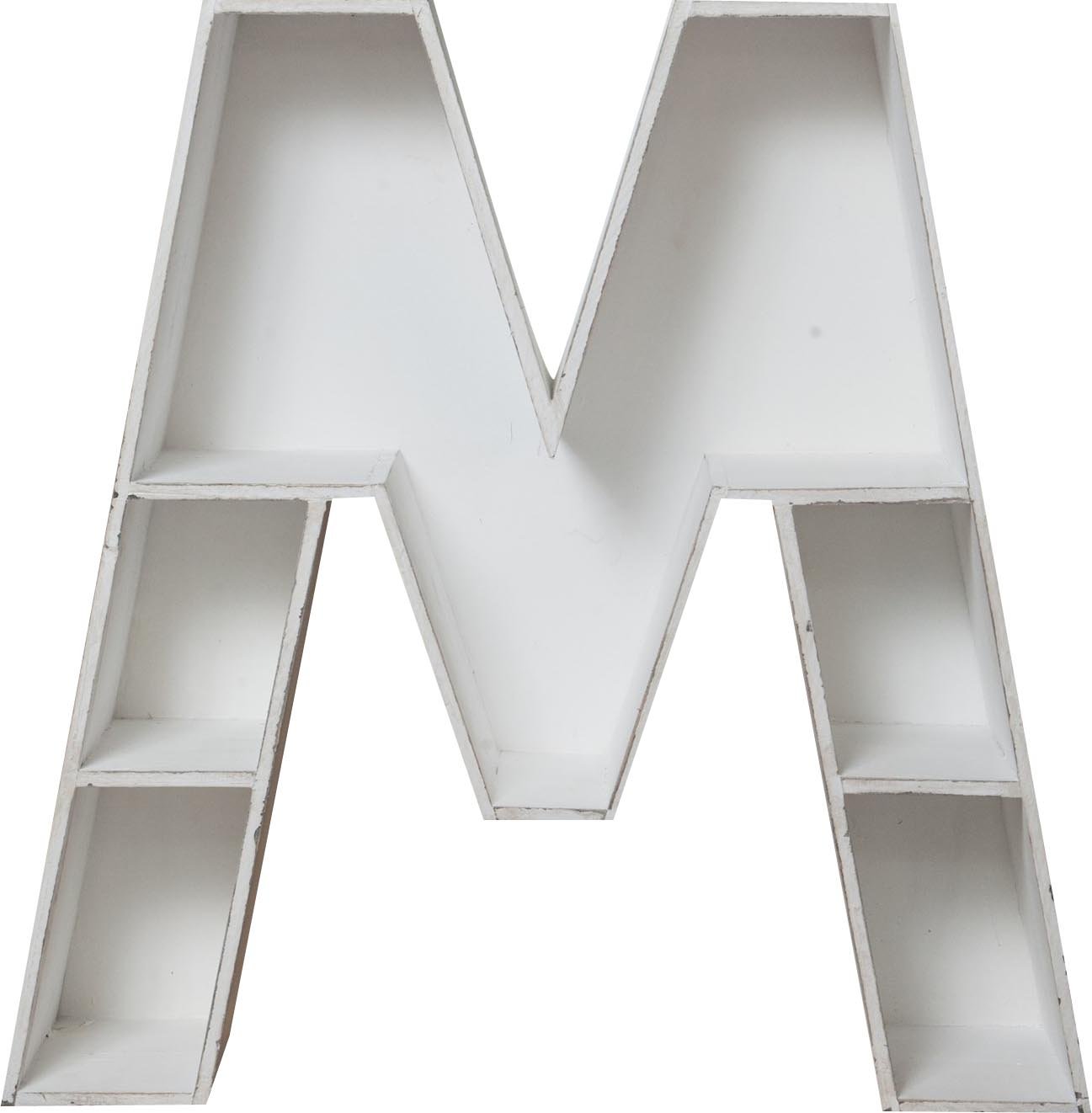 Vintage White Wooden Letter 