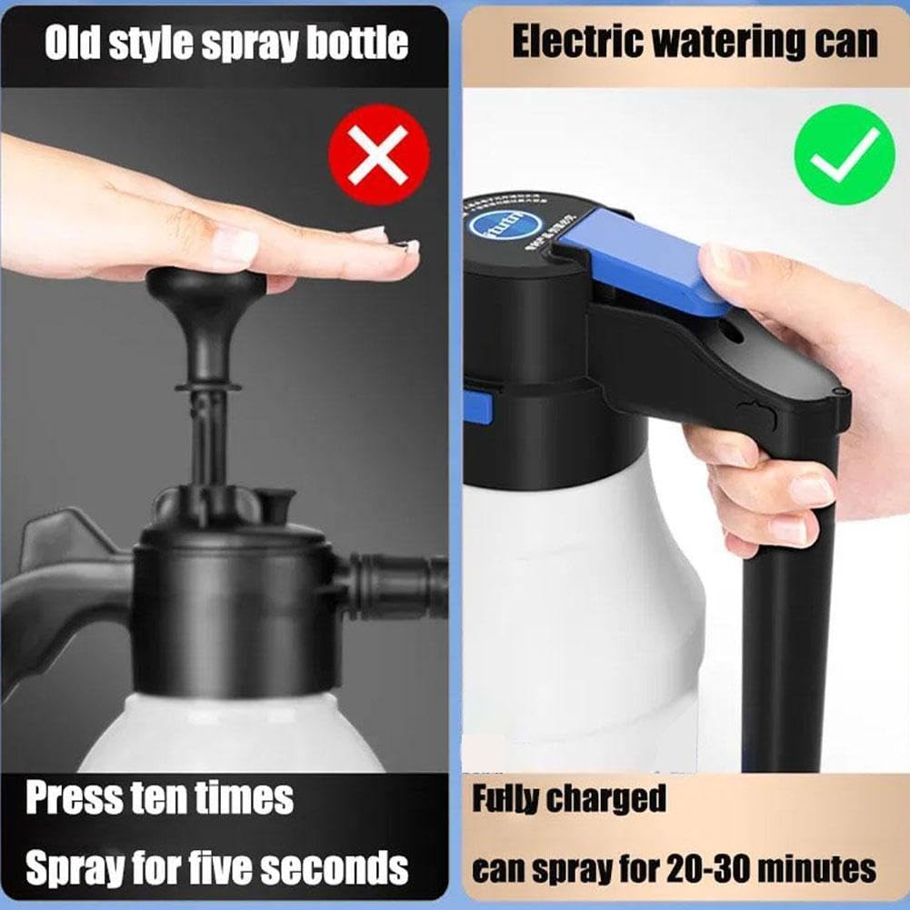 Electric Foam Sprayer 1.5L - High Pressure Car Wash Foam Cannon with Detailing Spray Nozzle | Perfect for Auto Detailing, Pressure Washing, and Gardening Cleaning Supplies | Ideal for Car Washing, Home Exterior Cleaning, and Outdoor Equipment Maintenance