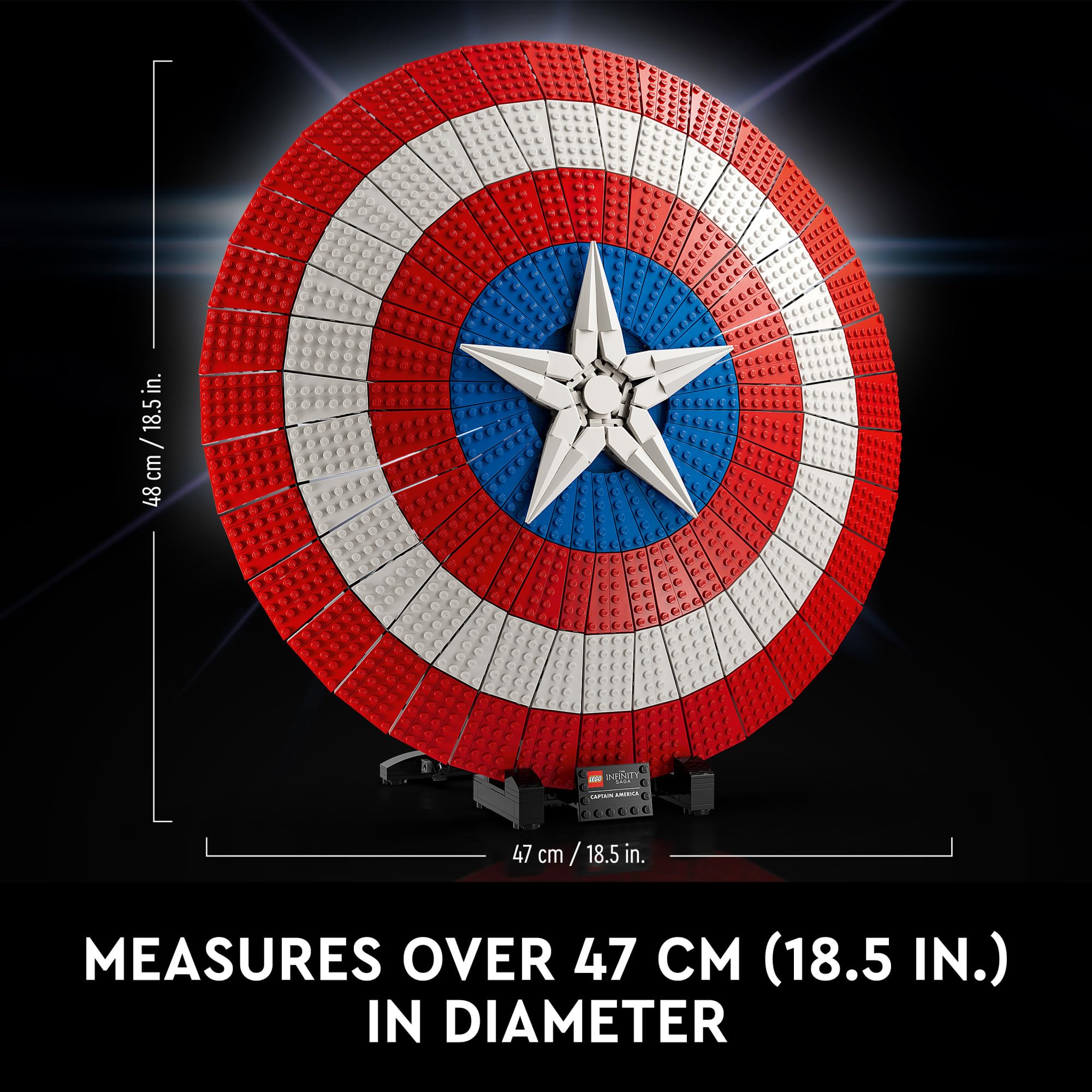 **LEGO Marvel Captain America’s Shield 76262 Building Set – Collectible Replica for Adults, Perfect Graduation Gift & Home Display | Superhero Decor & Fan Collection**