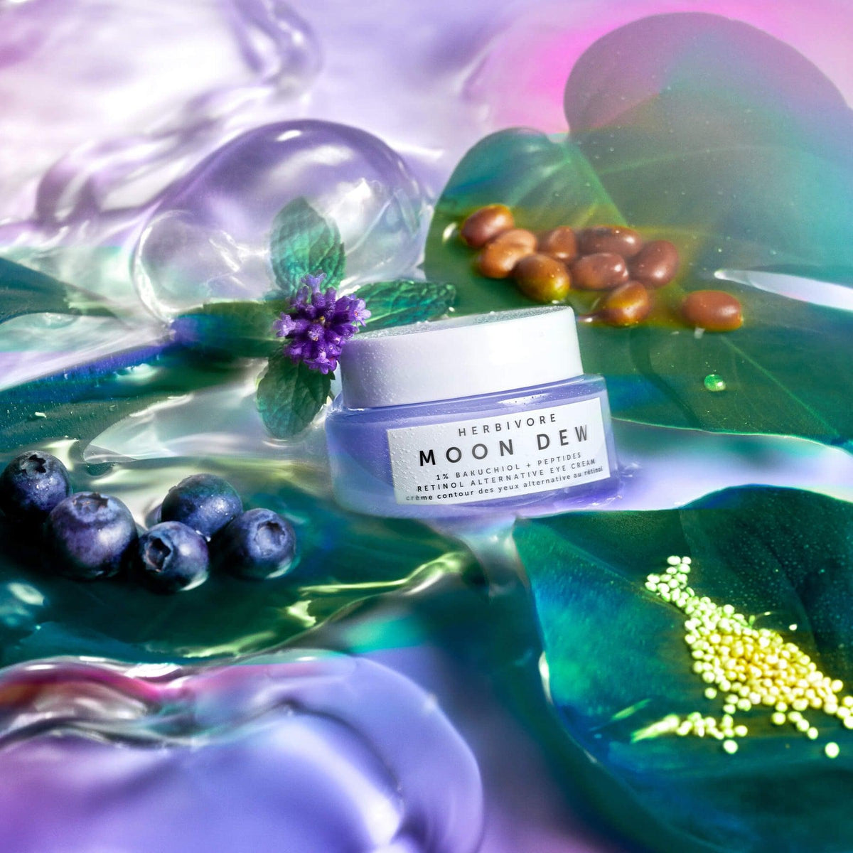 Moon Dew 1% Bakuchiol & Peptides Anti-Aging Eye Cream - Natural Retinol Alternative for Dark Circles & Wrinkles - Perfect for Nighttime Skincare Routine