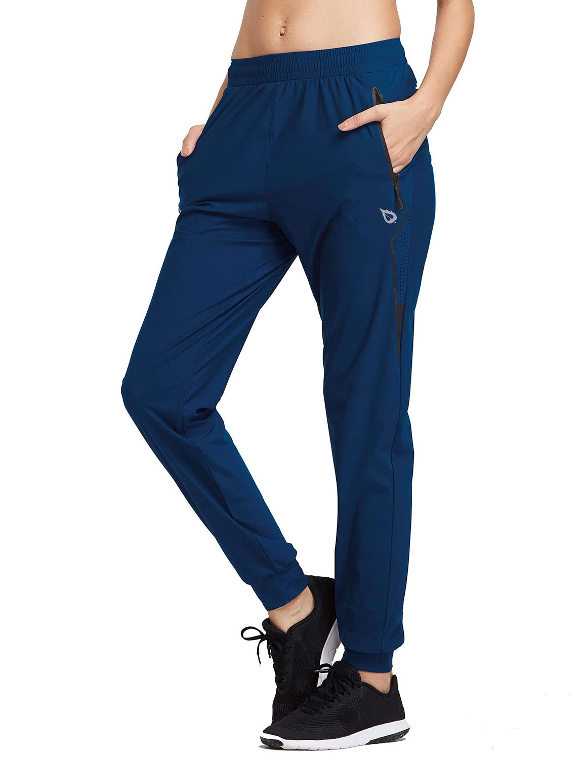 BALEAF Women's Athletic Running Joggers - Quick Dry Hiking Pants with Zipper Pockets for Outdoor Workouts & Casual Wear