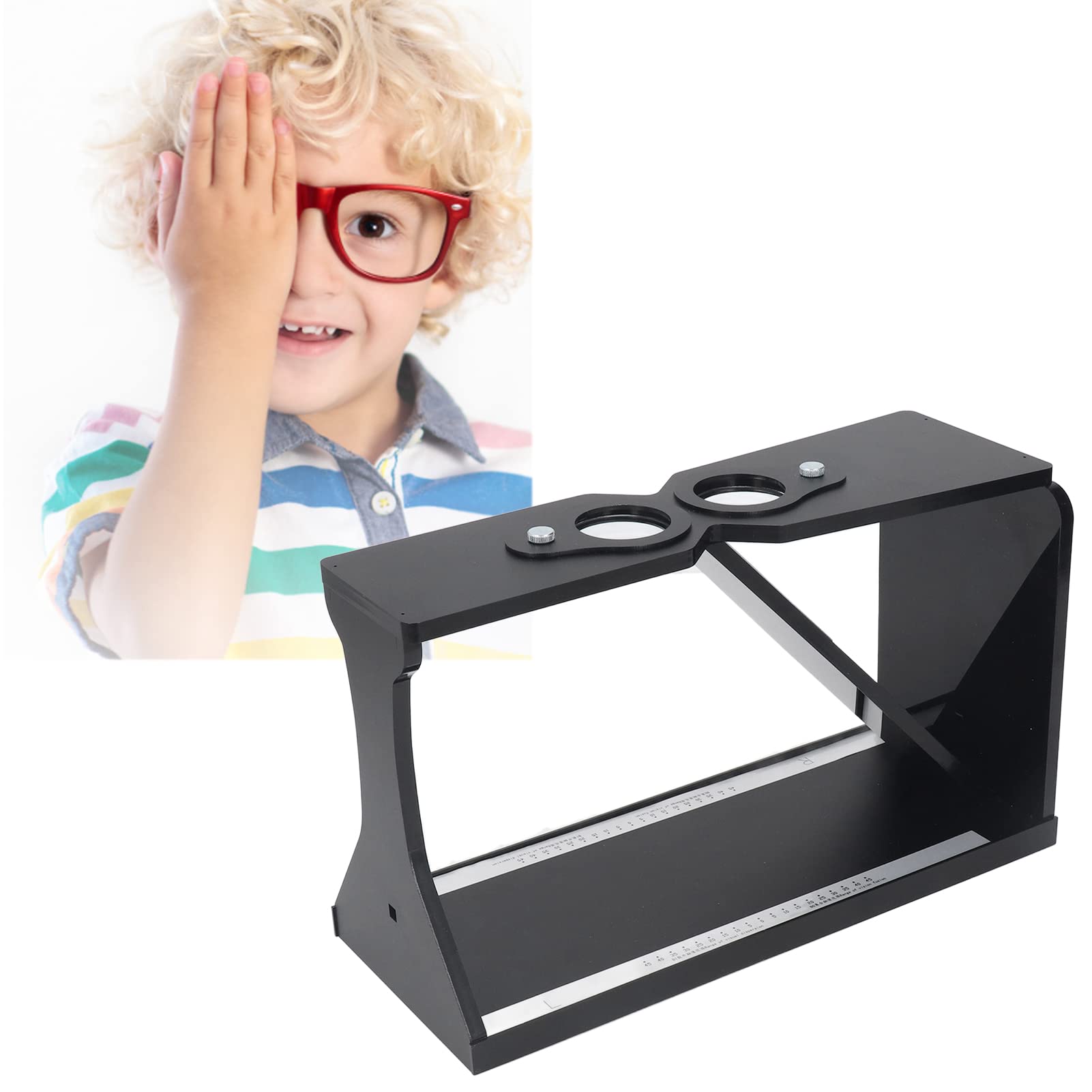 Adjustable Oblique Stereoscope Cheiroscopes - Double Black Column Vision Training Tool for Amblyopia & Eye Care | Improve Eyesight & Depth Perception for Kids & Adults | Perfect for Home Therapy & Optometry Clinics