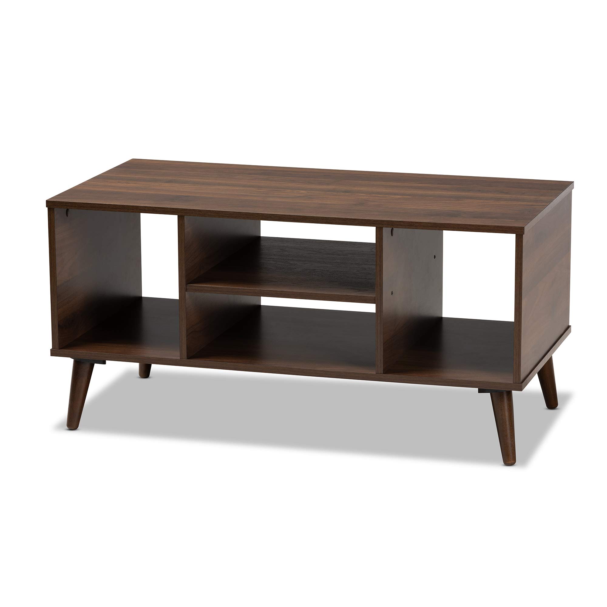 Baxton Studio Modern Walnut Coffee Table - Mid-Century Design for Living Room, Office & Lounge - Perfect for Home Decor & Entertaining