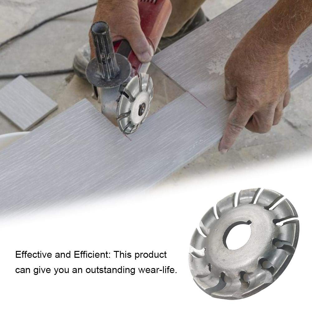 12-Teeth 16MM Hole Forming Polishing Disc 65MM Angle Grinder Disc with Protective Cover - Wood Carving & Milling Accessories (90mm) - Perfect for DIY Woodworking, Metal Polishing & Surface Grinding Projects